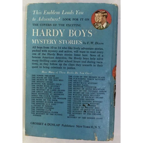 Vintage Hardy Boys Book The Hidden Harbor Mystery (1961): Blue-Back - Picture 3 of 3